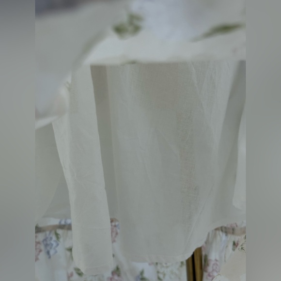 Sofía The Label Floral Cut-Out Maxi Cream Pastel Print Deep V Boho Summer Dress - Picture 13 of 16